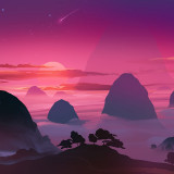 minimalist-landscape-mountains-night-sky-b457