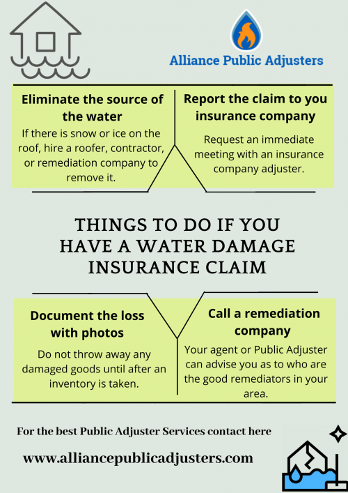Things To Do If You Have a Water Damage Insurance Claim