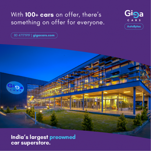 Welcome to Giga Cars. Choose and test drive your dream car from Giga Cars. Check all car prices, colours, specifications and offers.

Giga Cars is India's first chain of pre-owned car superstores, where buying is easy and trustworthy.

We are passionate about helping customers discover their ideal car online and in our stores. Our mission is to create an exceptional, hassle-free buying experience with fixed pricing and no hidden charges, using technology, transparency, and innovation. The complete trust and transparency in our approach also ensures that sellers get the best value for their car without the hassles of selling it themselves.

For more details, visit our website: https://gigacars.com/

Call us to discuss: 08047171919