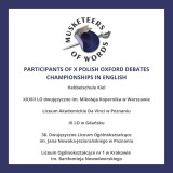 List Of Participants Of X Polish Championships Of Oxford Debates In English